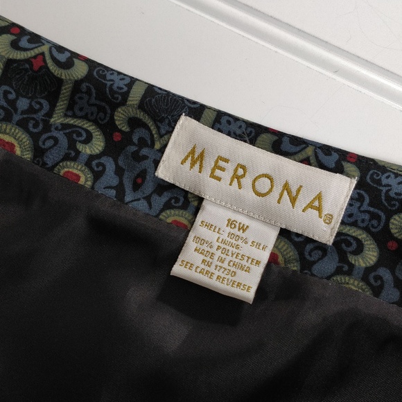 Merona silk skirt size 16 - Picture 3 of 4